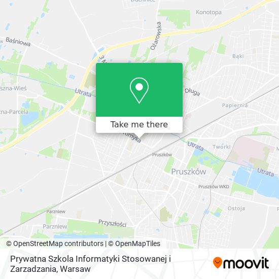 Prywatna Szkola Informatyki Stosowanej i Zarzadzania map