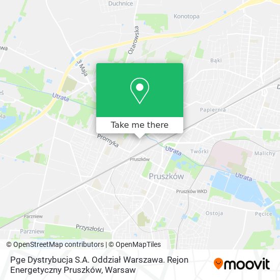 Pge Dystrybucja S.A. Oddział Warszawa. Rejon Energetyczny Pruszków map