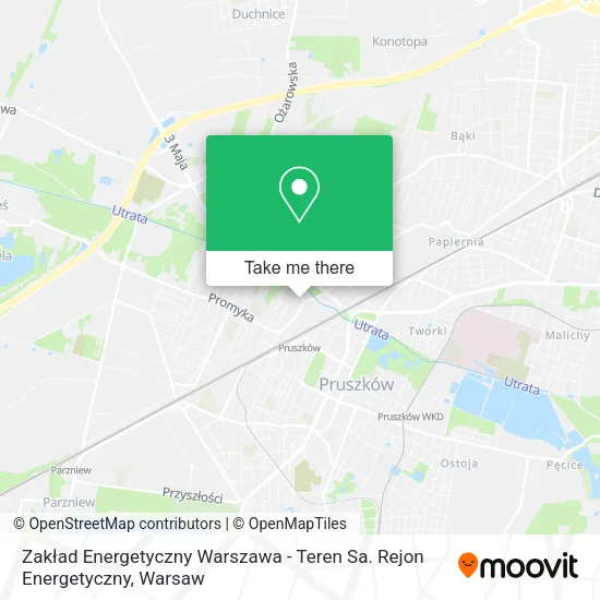Карта Zakład Energetyczny Warszawa - Teren Sa. Rejon Energetyczny