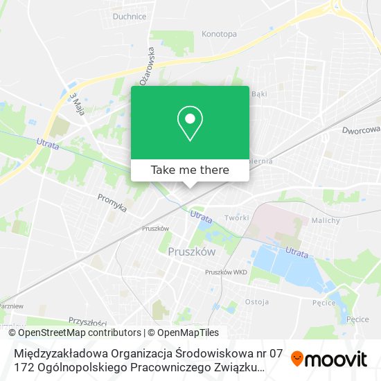 Międzyzakładowa Organizacja Środowiskowa nr 07 172 Ogólnopolskiego Pracowniczego Związku Zawodowego map