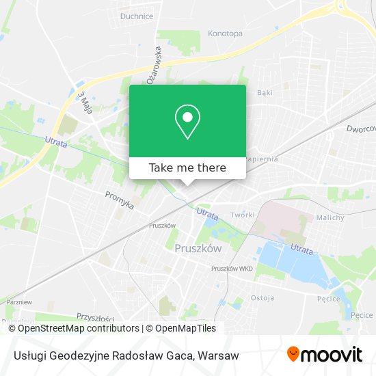 Usługi Geodezyjne Radosław Gaca map