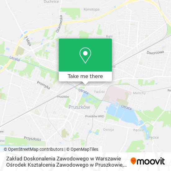 Zakład Doskonalenia Zawodowego w Warszawie Ośrodek Kształcenia Zawodowego w Pruszkowie map