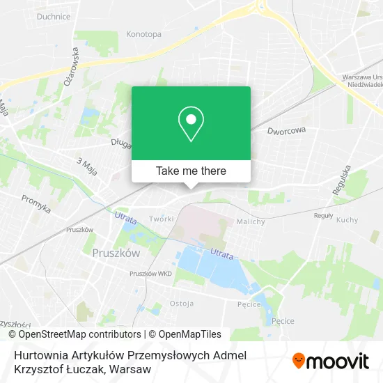 Карта Hurtownia Artykułów Przemysłowych Admel Krzysztof Łuczak