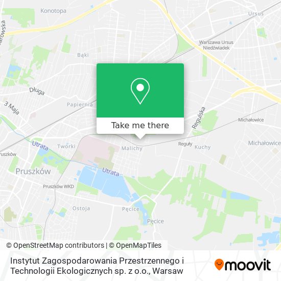 Карта Instytut Zagospodarowania Przestrzennego i Technologii Ekologicznych sp. z o.o.