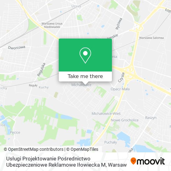 Usługi Projektowanie Pośrednictwo Ubezpieczeniowe Reklamowe Iłowiecka M map