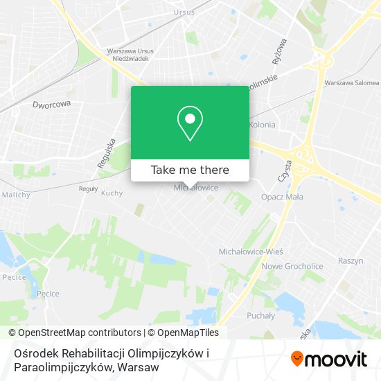 Ośrodek Rehabilitacji Olimpijczyków i Paraolimpijczyków map