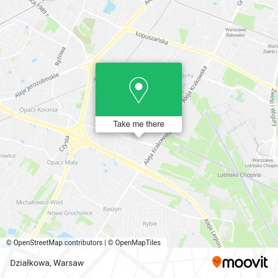 Działkowa map