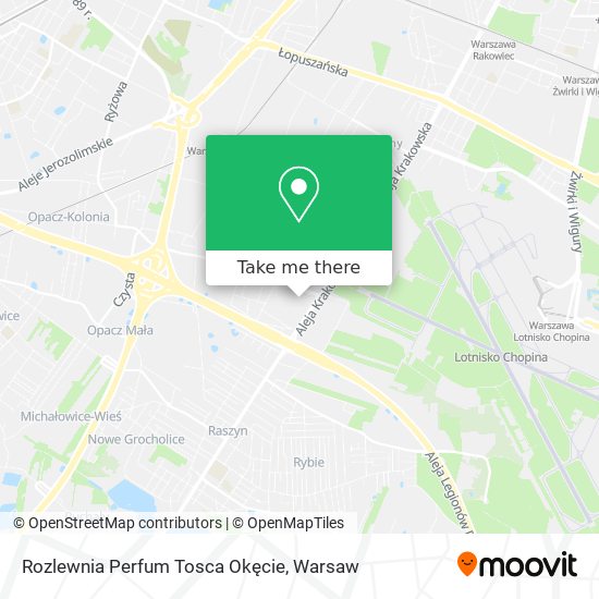 Rozlewnia Perfum Tosca Okęcie map