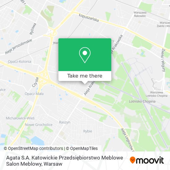 Карта Agata S.A. Katowickie Przedsiębiorstwo Meblowe Salon Meblowy