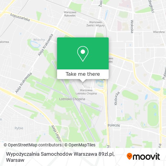 Wypożyczalnia Samochodów Warszawa 89zl.pl map