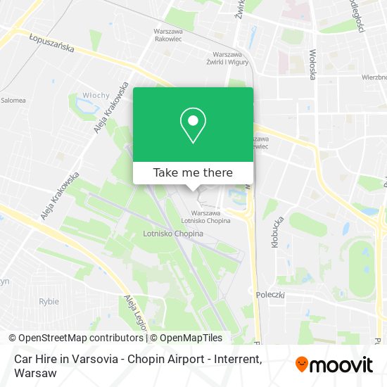 Карта Car Hire in Varsovia - Chopin Airport - Interrent