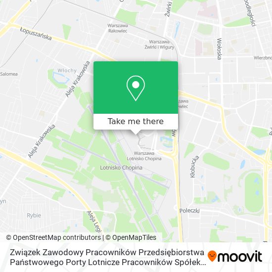 Związek Zawodowy Pracowników Przedsiębiorstwa Państwowego Porty Lotnicze Pracowników Spółek z Udzia map