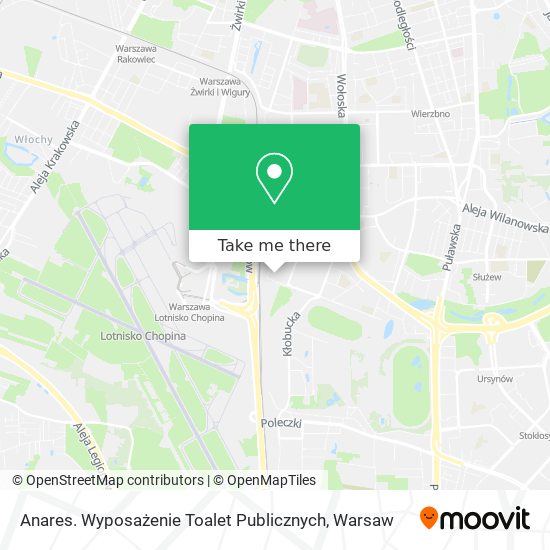 Anares. Wyposażenie Toalet Publicznych map