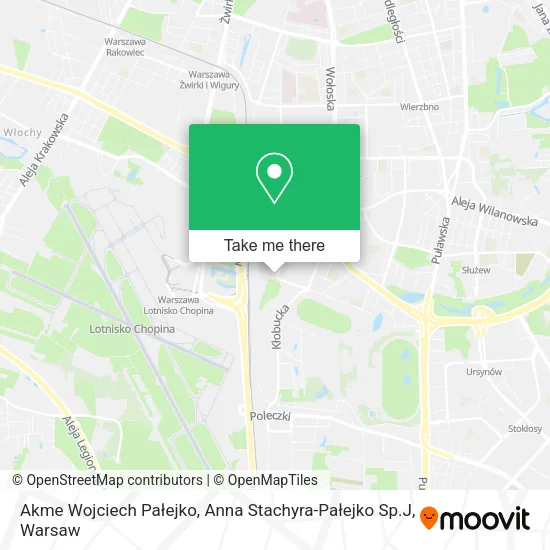 Akme Wojciech Pałejko, Anna Stachyra-Pałejko Sp.J map