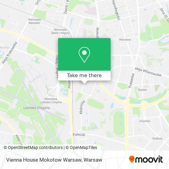 Vienna House Mokotow Warsaw map