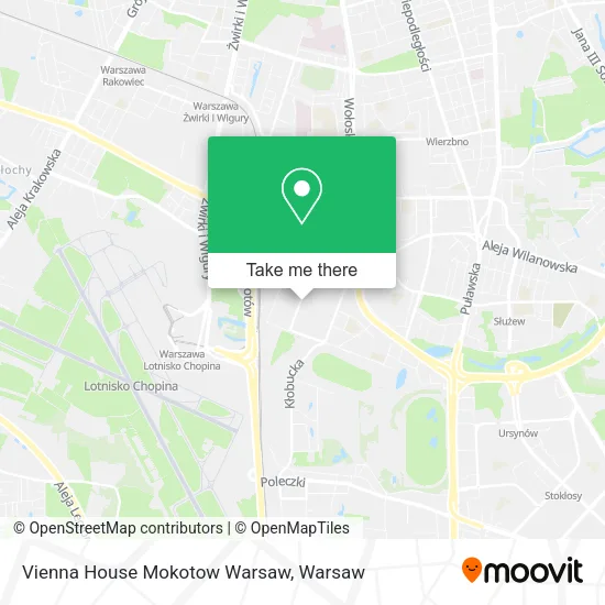 Vienna House Mokotow Warsaw map