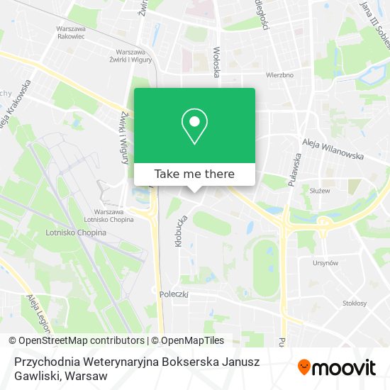 Карта Przychodnia Weterynaryjna Bokserska Janusz Gawliski