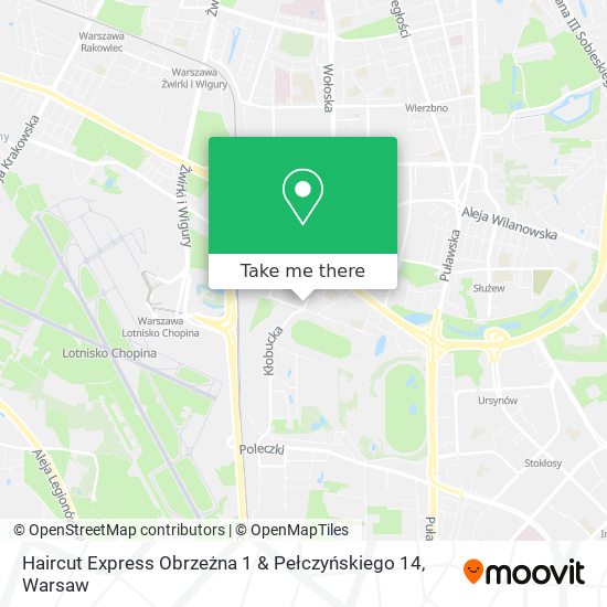 Карта Haircut Express Obrzeżna 1 & Pełczyńskiego 14