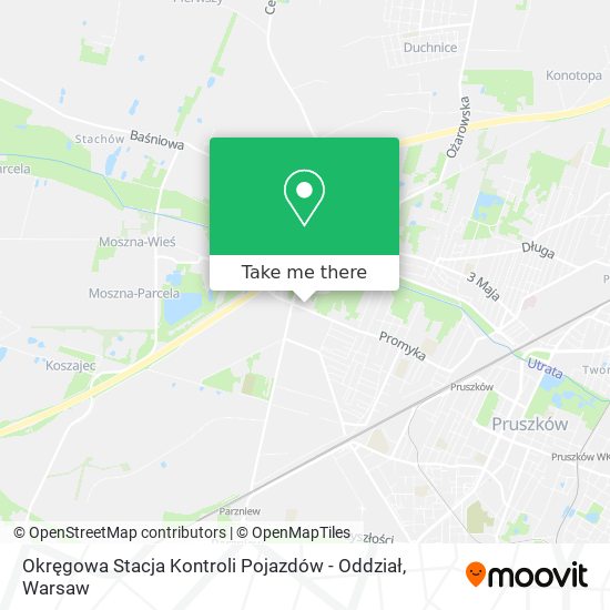 Карта Okręgowa Stacja Kontroli Pojazdów - Oddział