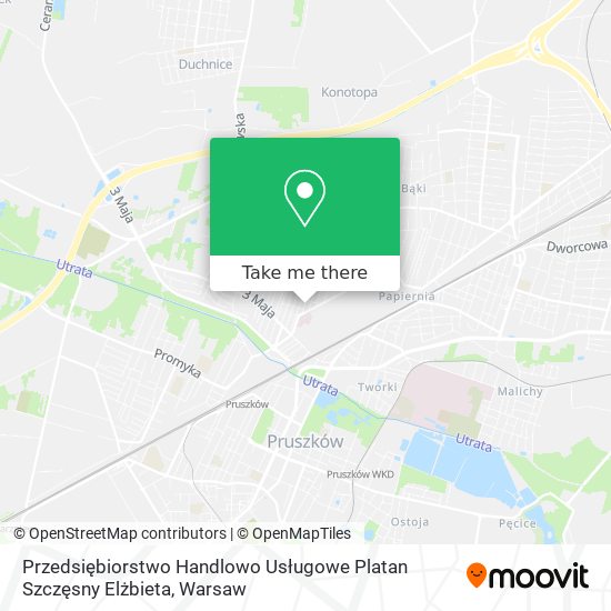 Przedsiębiorstwo Handlowo Usługowe Platan Szczęsny Elżbieta map