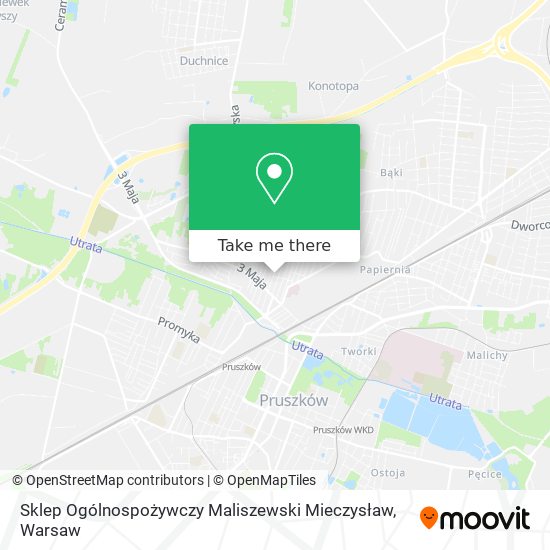 Sklep Ogólnospożywczy Maliszewski Mieczysław map