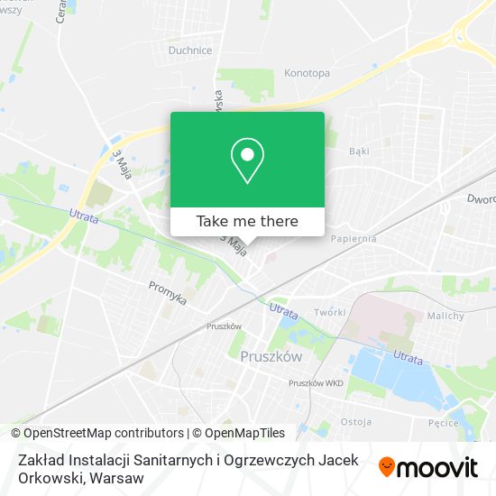 Zakład Instalacji Sanitarnych i Ogrzewczych Jacek Orkowski map