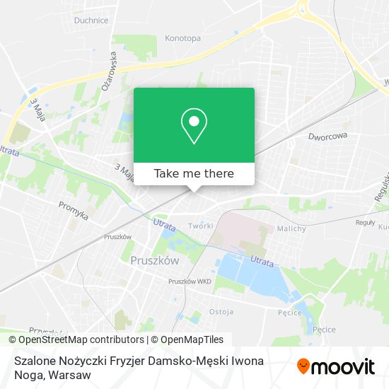 Szalone Nożyczki Fryzjer Damsko-Męski Iwona Noga map