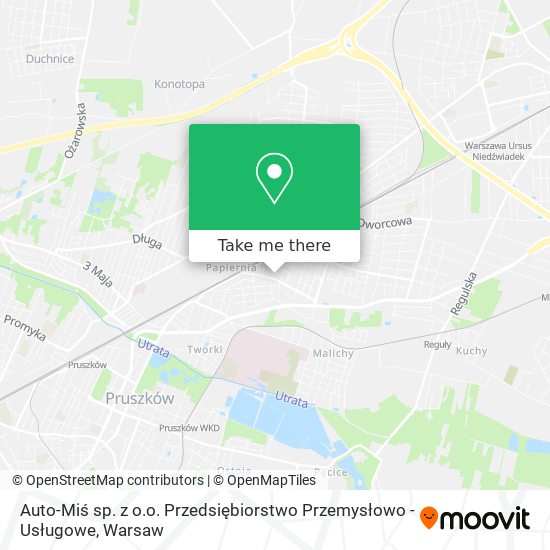 Auto-Miś sp. z o.o. Przedsiębiorstwo Przemysłowo - Usługowe map