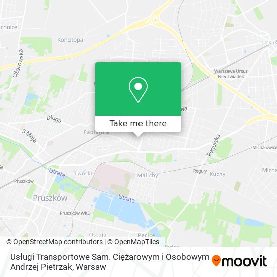 Usługi Transportowe Sam. Ciężarowym i Osobowym Andrzej Pietrzak map