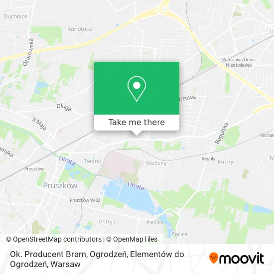 Карта Ok. Producent Bram, Ogrodzeń, Elementów do Ogrodzeń