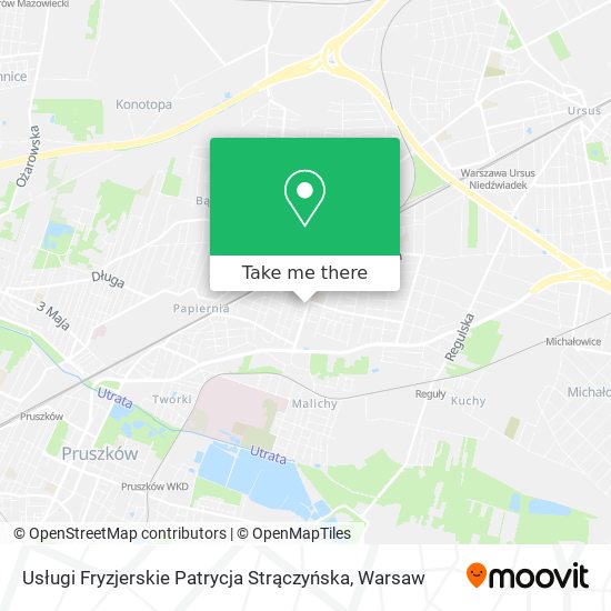 Usługi Fryzjerskie Patrycja Strączyńska map