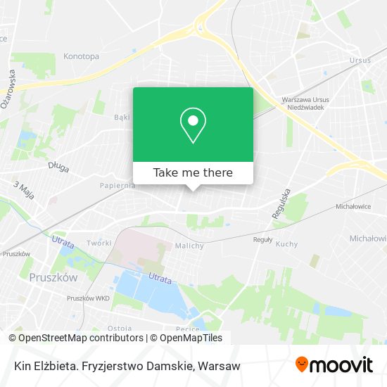 Kin Elżbieta. Fryzjerstwo Damskie map