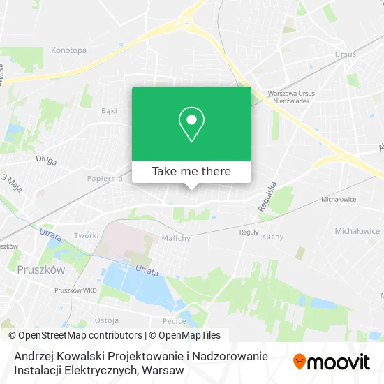 Карта Andrzej Kowalski Projektowanie i Nadzorowanie Instalacji Elektrycznych