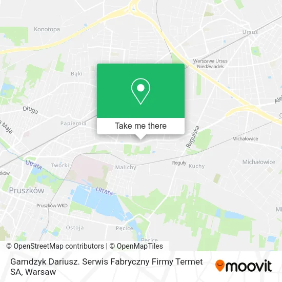 Карта Gamdzyk Dariusz. Serwis Fabryczny Firmy Termet SA