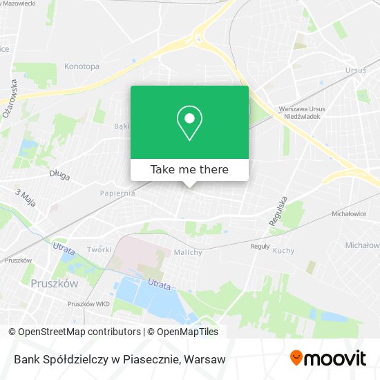 Bank Spółdzielczy w Piasecznie map