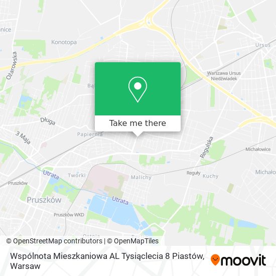 Карта Wspólnota Mieszkaniowa AL Tysiąclecia 8 Piastów