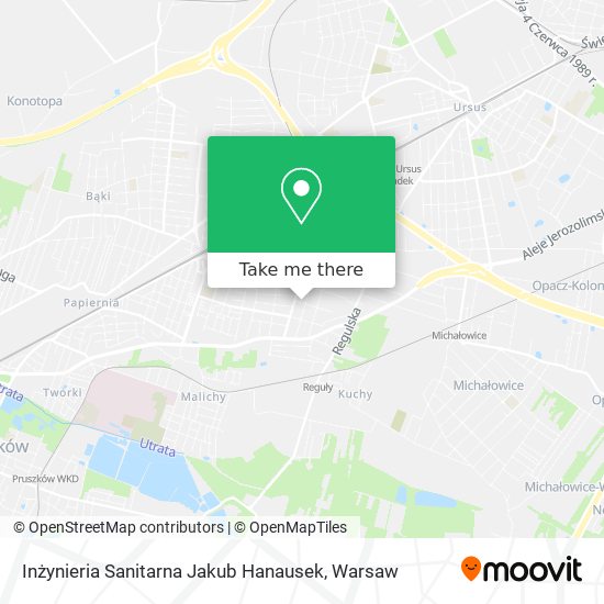 Inżynieria Sanitarna Jakub Hanausek map