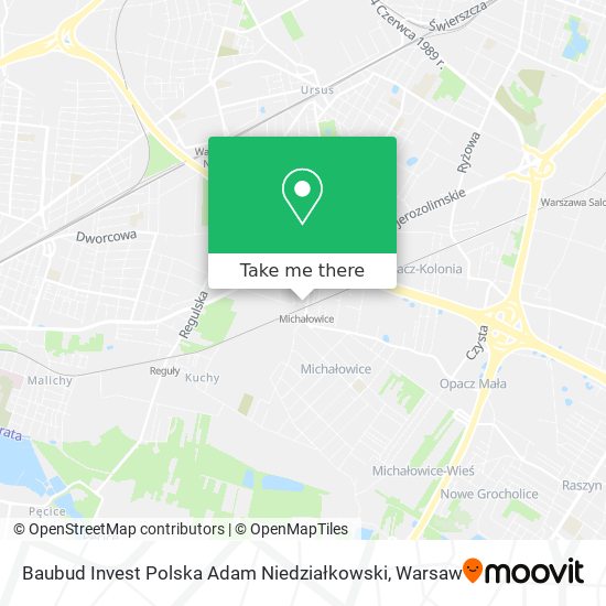 Baubud Invest Polska Adam Niedziałkowski map