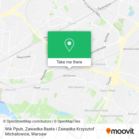 Карта Wik Ppuh. Zawadka Beata i Zawadka Krzysztof Michałowice