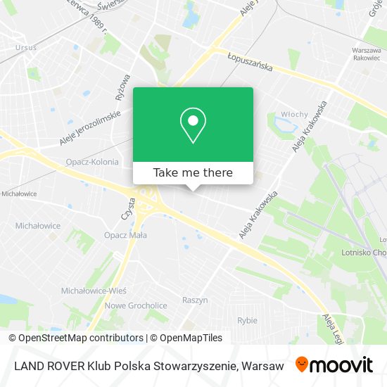 LAND ROVER Klub Polska Stowarzyszenie map