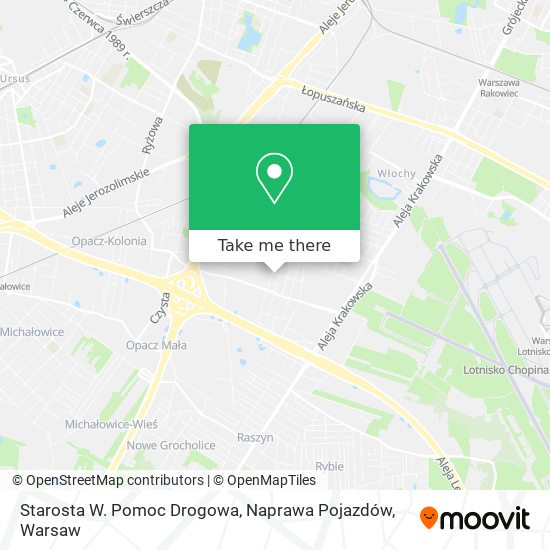 Starosta W. Pomoc Drogowa, Naprawa Pojazdów map