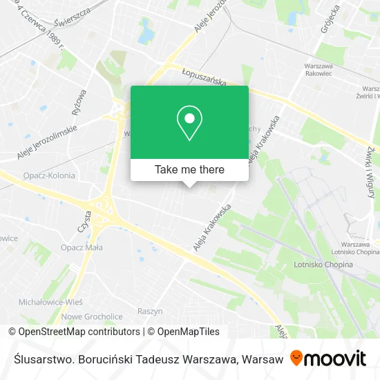 Ślusarstwo. Boruciński Tadeusz Warszawa map
