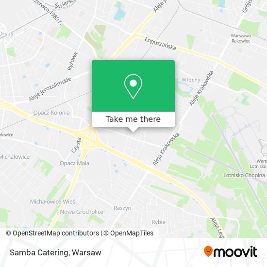 Samba Catering map