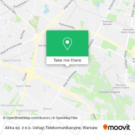 Akka sp. z o.o. Usługi Telekomunikacyjne map