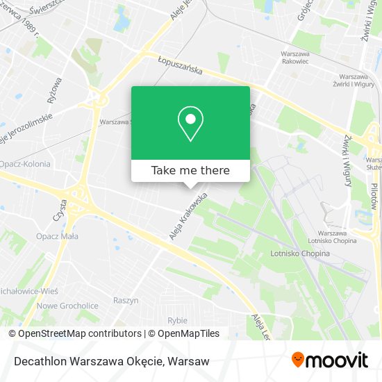 Decathlon Warszawa Okęcie map