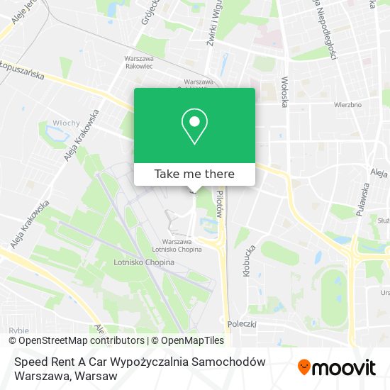 Карта Speed Rent A Car Wypożyczalnia Samochodów Warszawa