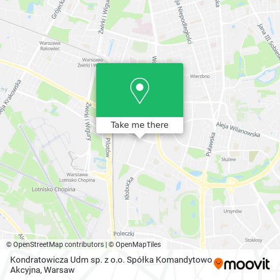 Kondratowicza Udm sp. z o.o. Spółka Komandytowo Akcyjna map