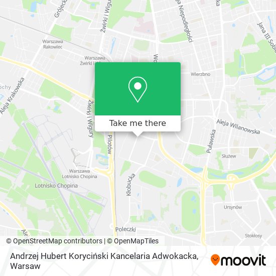 Andrzej Hubert Koryciński Kancelaria Adwokacka map