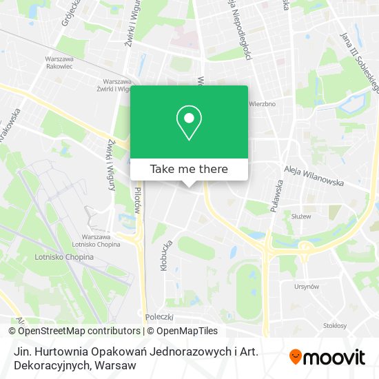 Jin. Hurtownia Opakowań Jednorazowych i Art. Dekoracyjnych map