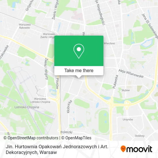Jin. Hurtownia Opakowań Jednorazowych i Art. Dekoracyjnych map